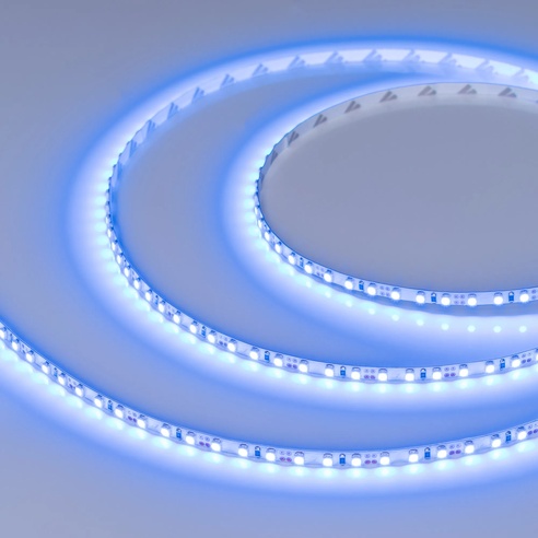 Лента светодиодная RT 2-5000 12V Blue 5mm 2x (3528, 600 LED, LUX) (Arlight, 9.6 Вт/м, IP20)