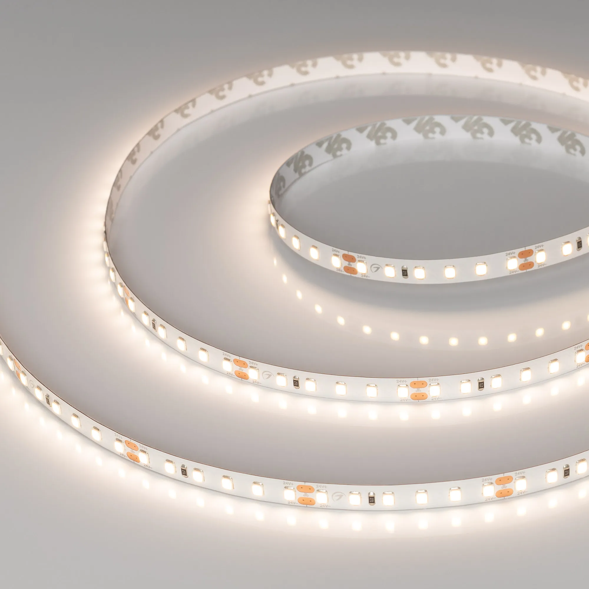 Лента светодиодная RT-A120-8mm 24V Warm3500 CRI98 (14.4 W/m, IP20, 2835, 5m) (Arlight, Открытый) - изображение товара