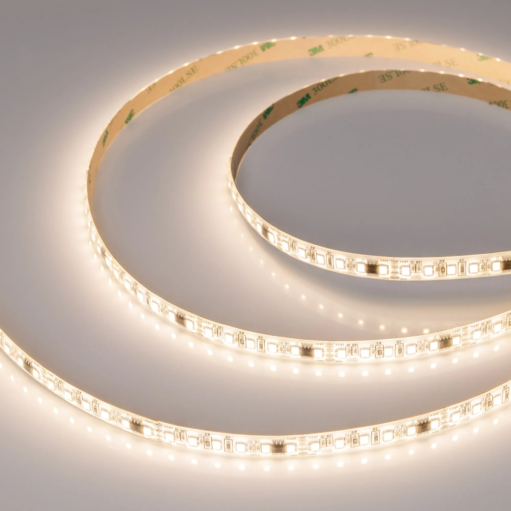 Лента светодиодная герметичная SPI-SE-A120-10mm 24V Warm3000-PX6-BPT (11 W/m, IP65, 2835, 5m) (Arlight, бегущий огонь) - изображение товара