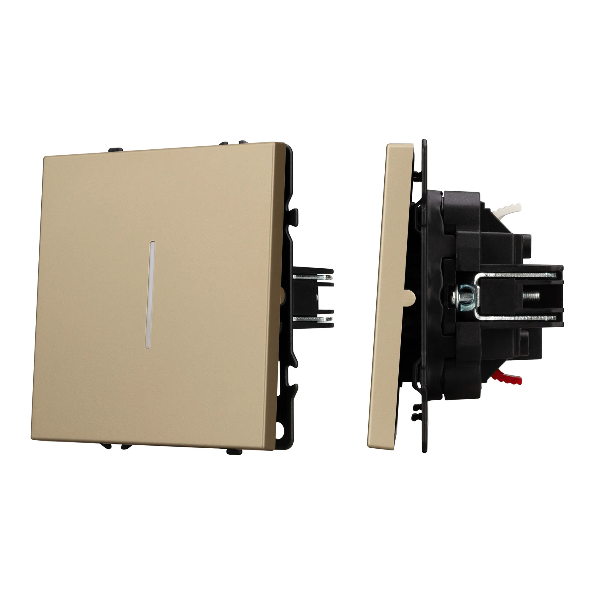 Механизм выключателя одноклавишный проходной LED SWT-NOBE-MKP1-SFPL-L-GD (230V, 10A) (Arlight, -) - изображение товара