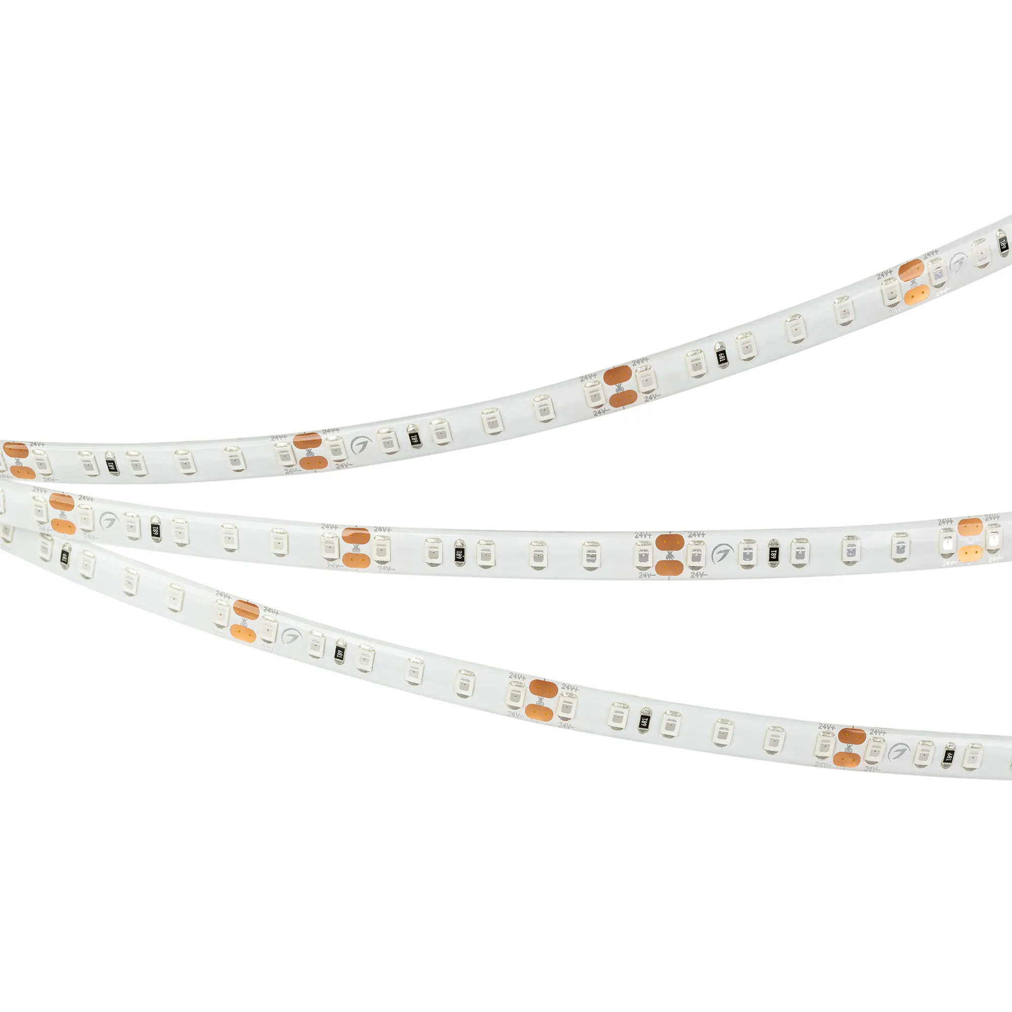 Лента светодиодная герметичная RTW-SE-A120-8mm 24V Yellow (9.6 W/m, IP65, 2835, 5m) (Arlight, 9.6 Вт/м, IP65) - изображение товара